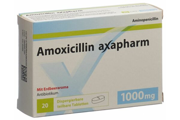Amoxicilline axapharm cpr disp 1000 mg 20 pce