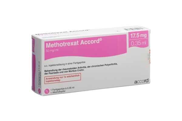 Methotrexat Accord sol inj 17.5 mg/0.35ml seringue préremplie 0.35 ml