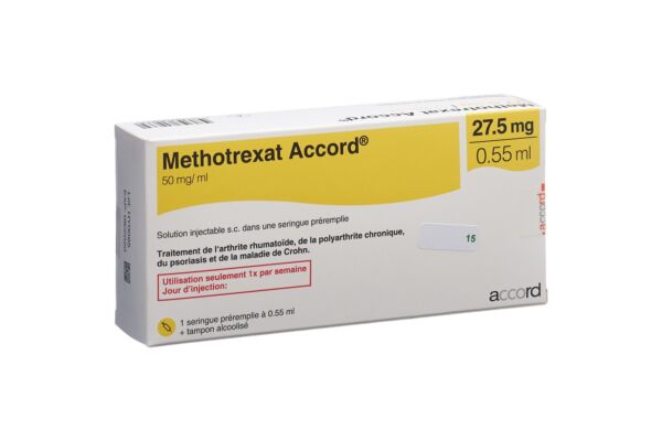 Methotrexat Accord sol inj 27.5 mg/0.55ml seringue préremplie 0.55 ml