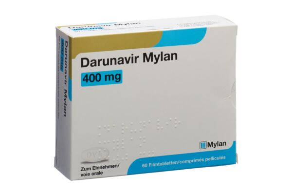 Darunavir Mylan cpr pell 400 mg 60 pce