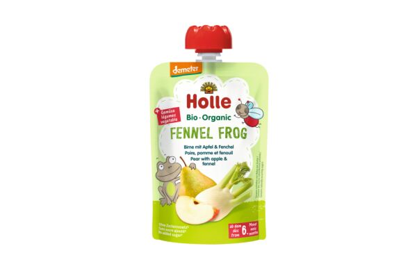 Holle Fennel Frog - Pouchy Birne Apfel Fenchel 100 g