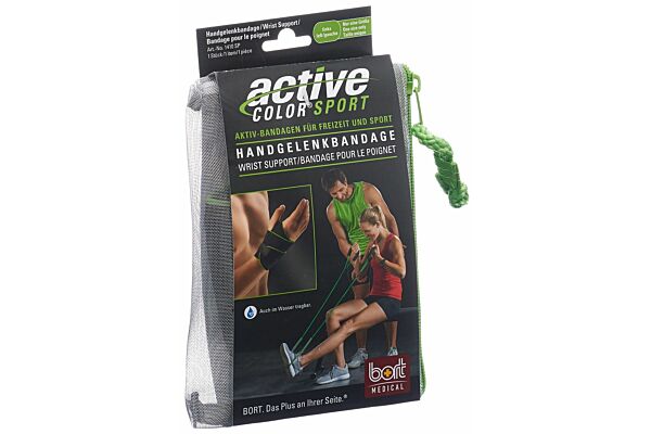 Bort ActiveColor Sport Handgelenkbandage links schwarz/grün