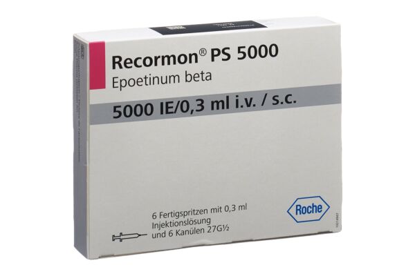 Recormon PS Inj Lös 5000 IE/0.3ml mit Nadelschutz Fertspr 6 Stk