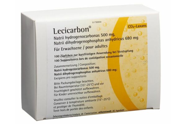 Lecicarbon supp adult 100 pce