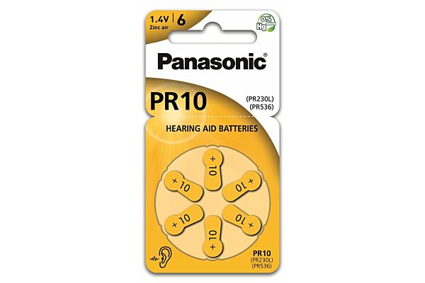 Panasonic piles d’audiophones 10 6 pce