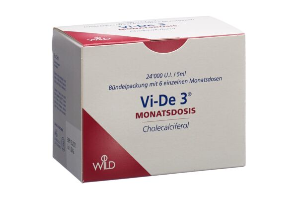 Vi-De 3 Monatsdosis Lösung zum Einnehmen 24000 IE/5ml 6 Fl 5 ml