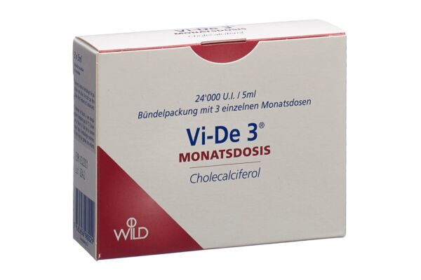 Vi-De 3 dose par mois solution buvable 24000 UI/5ml 3 fl 5 ml
