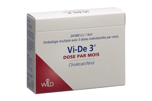 Vi-De 3 dose par mois solution buvable 24000 UI/5ml 3 fl 5 ml