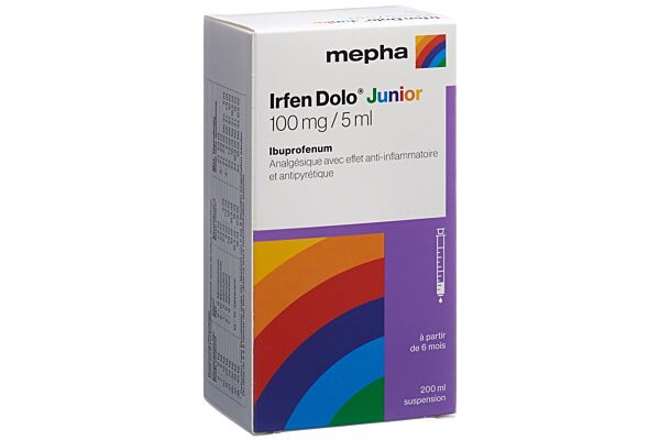 Irfen Dolo Junior Susp 100 mg/5ml Fl 200 ml