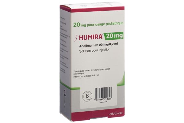 Humira sol inj 20 mg/0.2ml seringue préremplie 2 x 0.2 ml