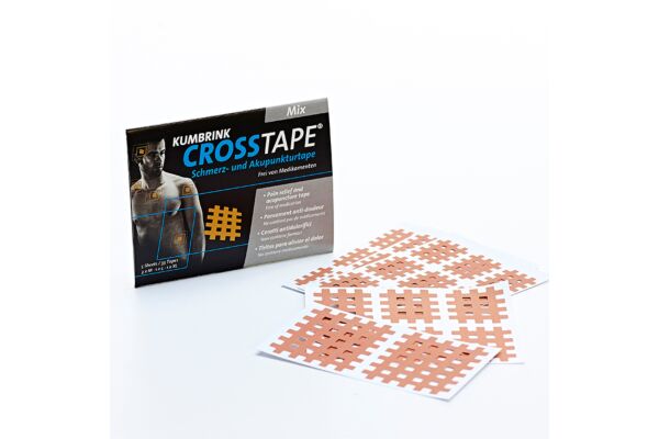 Crosstape Mix Schmerz- und Akupunkturtape 20x S/27x M/6x L/2x XL 55 Stk