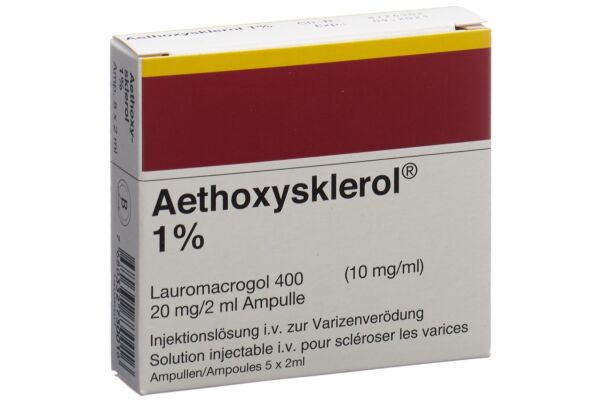 Aethoxysklerol Inj Lös 1 % 5 Amp 2 ml
