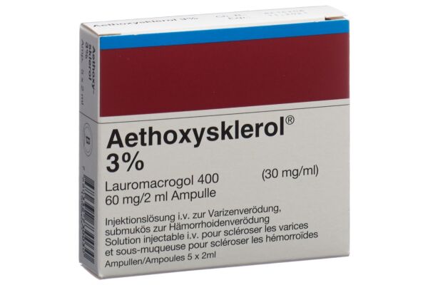 Aethoxysklerol Inj Lös 3 % 5 Amp 2 ml