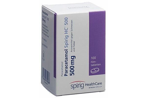Paracetamol Spirig HC Filmtabl 500 mg Ds 100 Stk