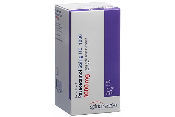 Paracetamol Spirig HC Filmtabl 1000 mg Ds 100 Stk
