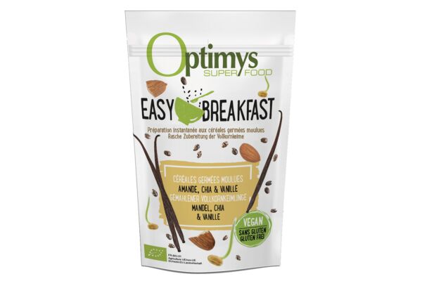 Optimys Easy Breakfast amande chia et vanille bio sach 350 g