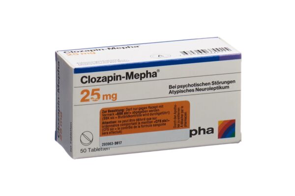 Clozapin-Mepha Tabl 25 mg 50 Stk