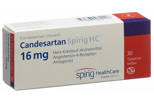 Candésartan Spirig HC cpr 16 mg 30 pce