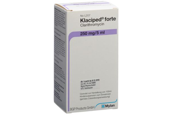 Klaciped Forte Gran 250 mg/5ml zur Herstellung einer Kindersuspension zum Einnehmen Fl 100 ml