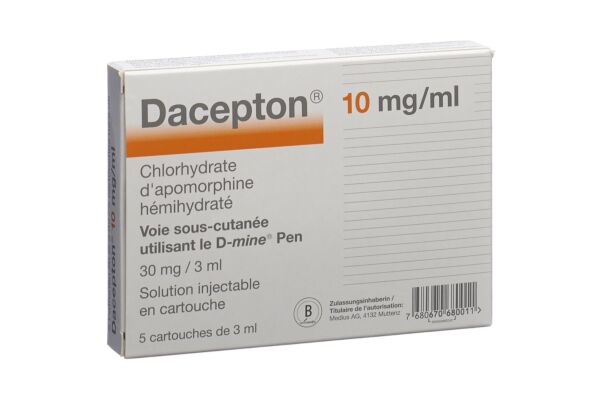 Dacepton sol inj 30 mg/3ml 5 cartouche 3 ml