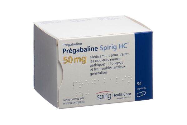 Prégabaline Spirig HC caps 50 mg 84 pce