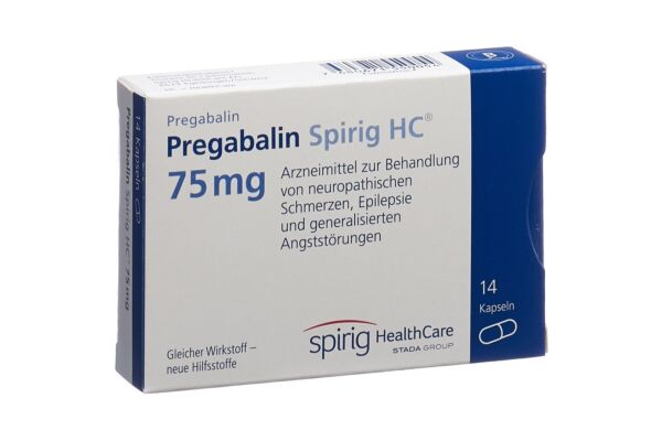 Prégabaline Spirig HC caps 75 mg 14 pce