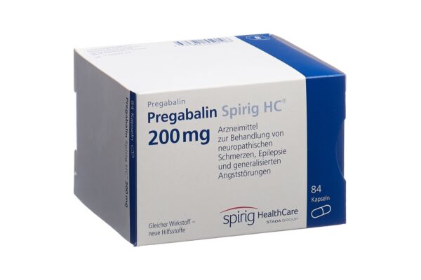 Prégabaline Spirig HC caps 200 mg 84 pce