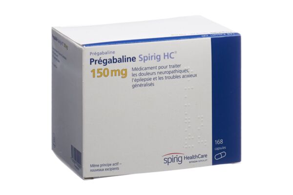 Prégabaline Spirig HC caps 150 mg 168 pce