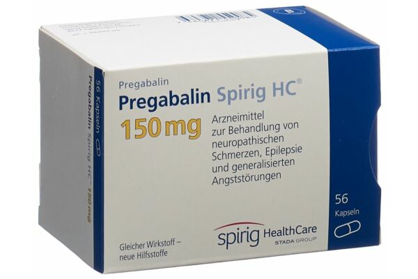 Prégabaline Spirig HC caps 150 mg 56 pce