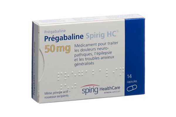 Prégabaline Spirig HC caps 50 mg 14 pce