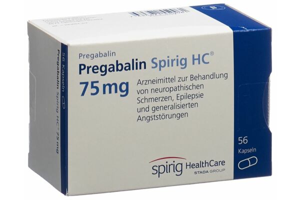 Prégabaline Spirig HC caps 75 mg 56 pce