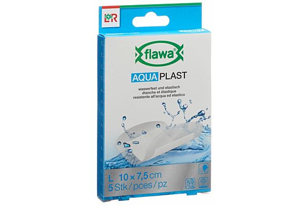 Flawa Aqua Plast pansement 7.5x10cm imperméable 5 pce