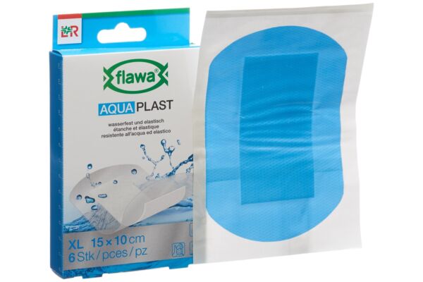 Flawa Aqua Plast pansement 10x15cm imperméable 6 pce