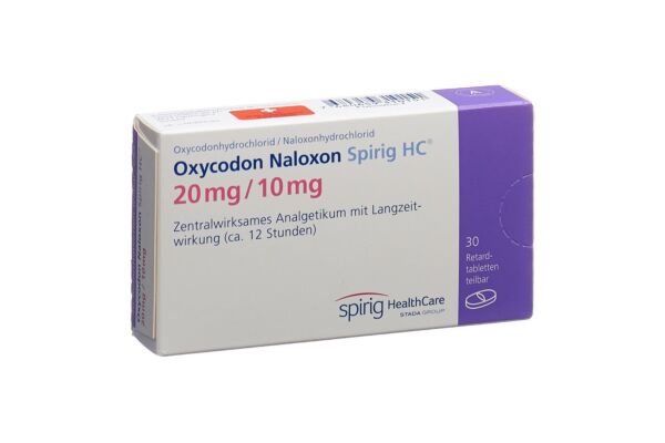 Oxycodone Naloxone Spirig HC cpr ret 20mg/10mg 30 pce