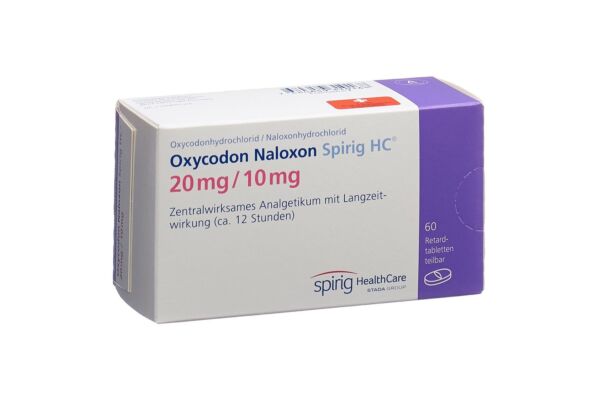 Oxycodon Naloxon Spirig HC Ret Tabl 20mg/10mg 60 Stk