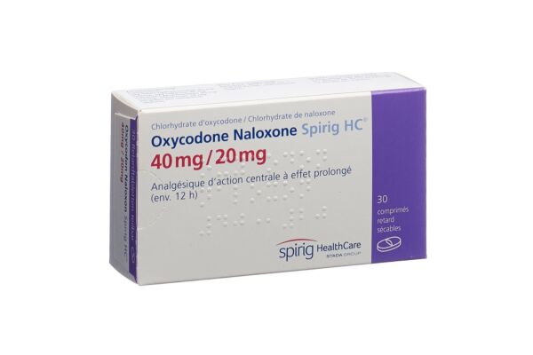 Oxycodone Naloxone Spirig HC cpr ret 40mg/20mg 30 pce