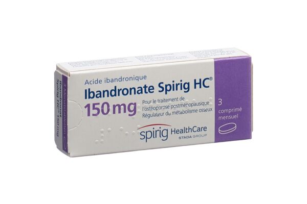 Ibandronate Spirig HC 150 mg comprimés mensuels 3 pce