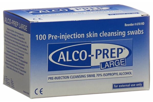 ALCO-PREP Pre-injektions Reinigungstupfer GrL 100 Stk