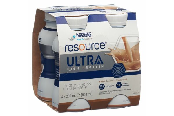Resource Ultra High Protein Kaffee 4 Fl 200 ml
