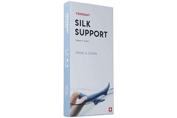 Venosan Silk a-d support socks L black 1 paire