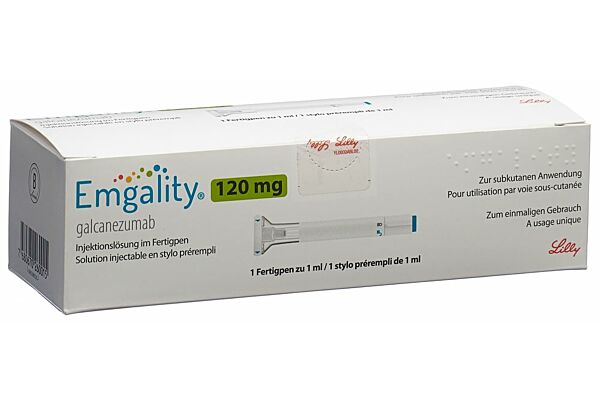Emgality sol inj 120 mg/ml stylo prérempli 1 ml
