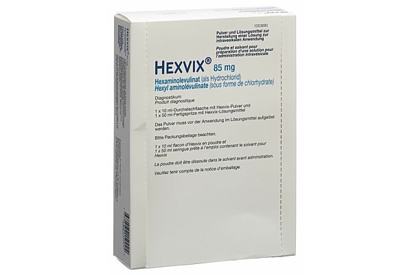 Hexvix subst sèche 85 mg avec solvant 50 ml en seringue préremplie