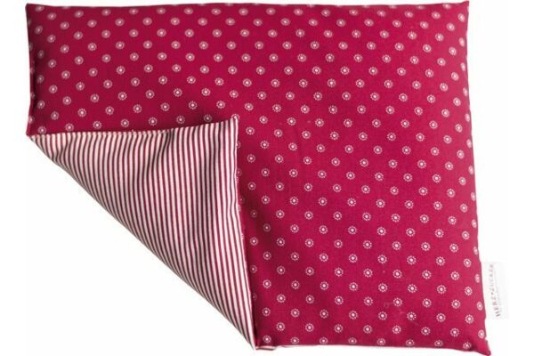 HERZZUCKER Coussin chauffant colza 26x21cm étoiles rouge