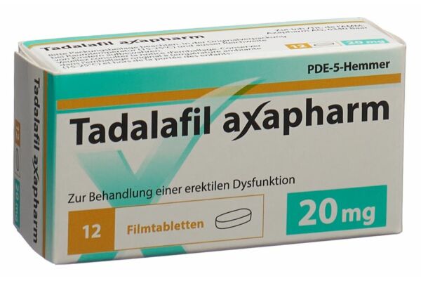 Tadalafil axapharm cpr pell 20 mg 12 pce