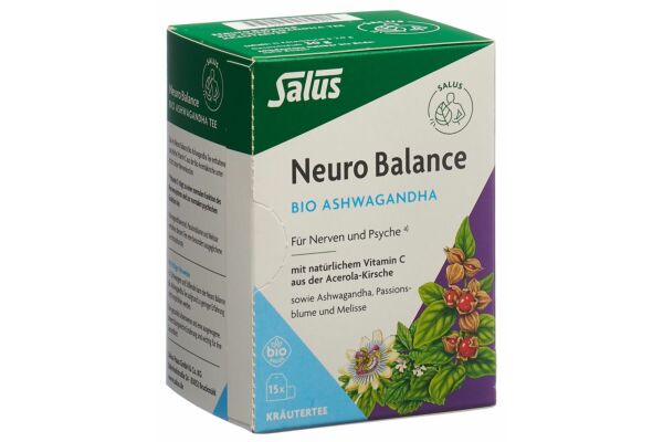 Salus Neuro Balance ashwagandha tisane bio sach 15 pce