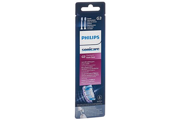 Philips Sonicare tête de rechange G3 Premium GumCare HX9052/17 2 pce