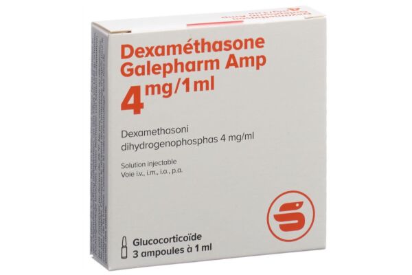 Dexaméthasone Galepharm Amp sol inj 4 mg/ml 3 x 1 ml