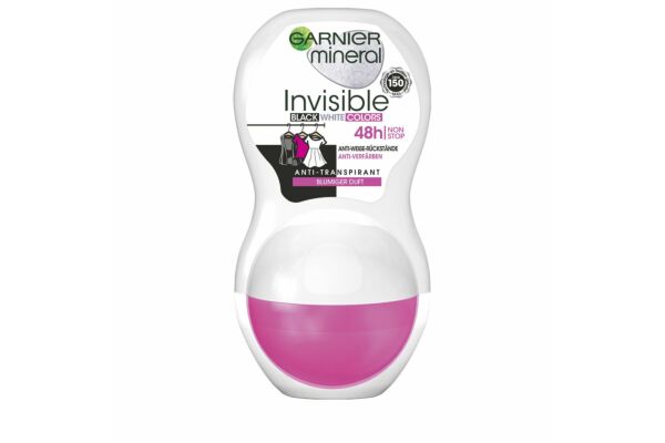Garnier Mineral Deo Women Roll on Invisible Black White Colors 50 ml