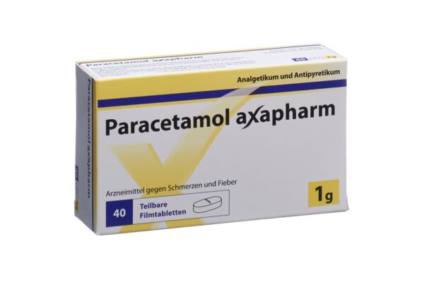 Paracétamol Axapharm cpr pell 1 g 40 pce