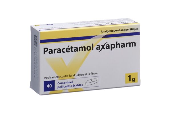 Paracétamol Axapharm cpr pell 1 g 40 pce